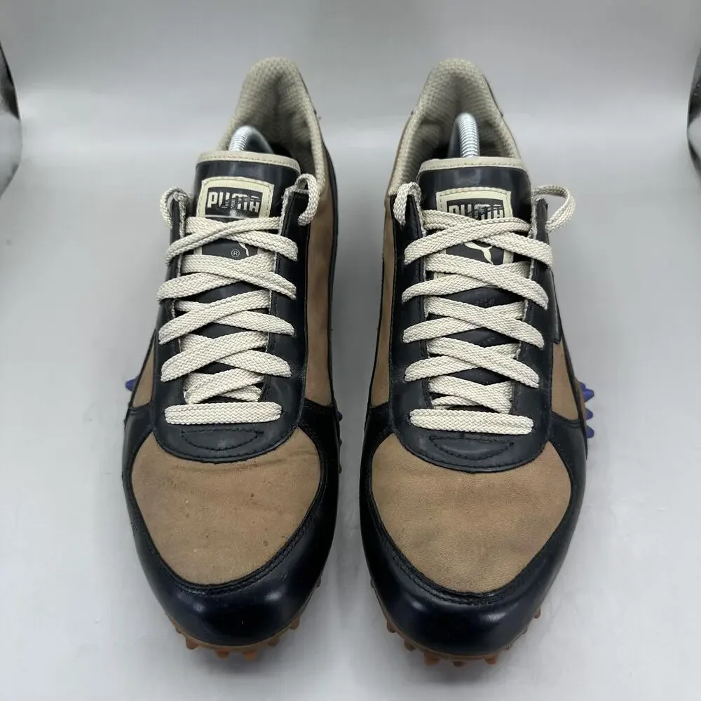 PUMA 5000 M Shoes Mens Size 11.5 Brown Black Suede Running Track Sneakers